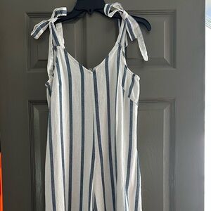 MSK Women’s Blue and White Striped One Piece